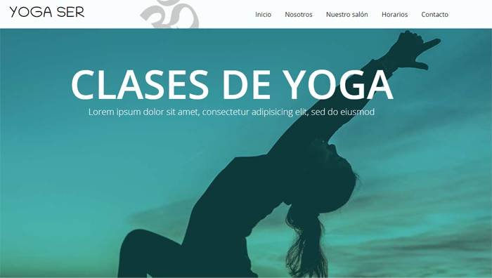 web de yoga plantilla